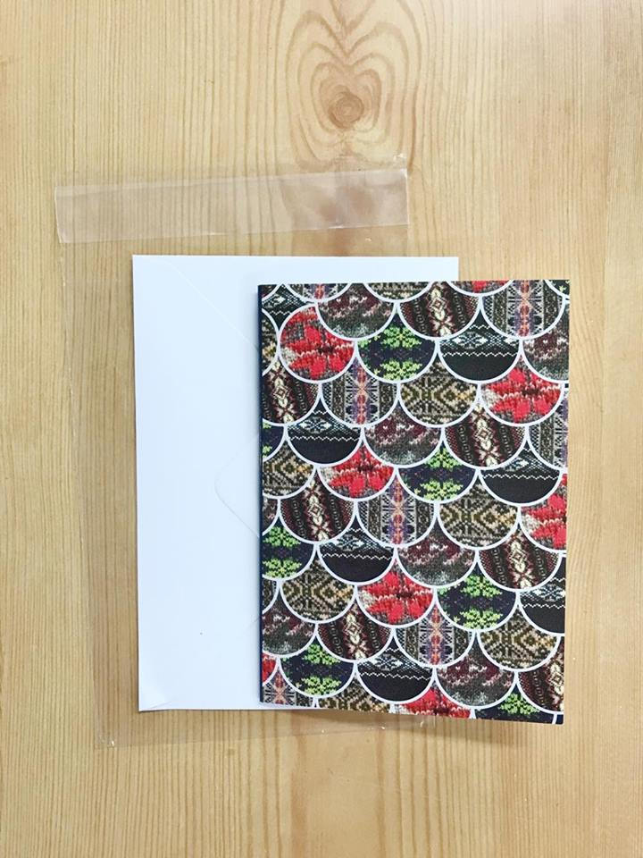 Scale Greeting Card, Fair Isle Detail