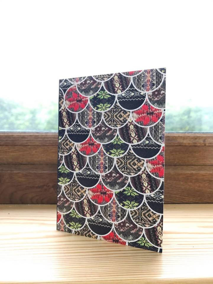 Scale Greeting Card, Fair Isle Detail