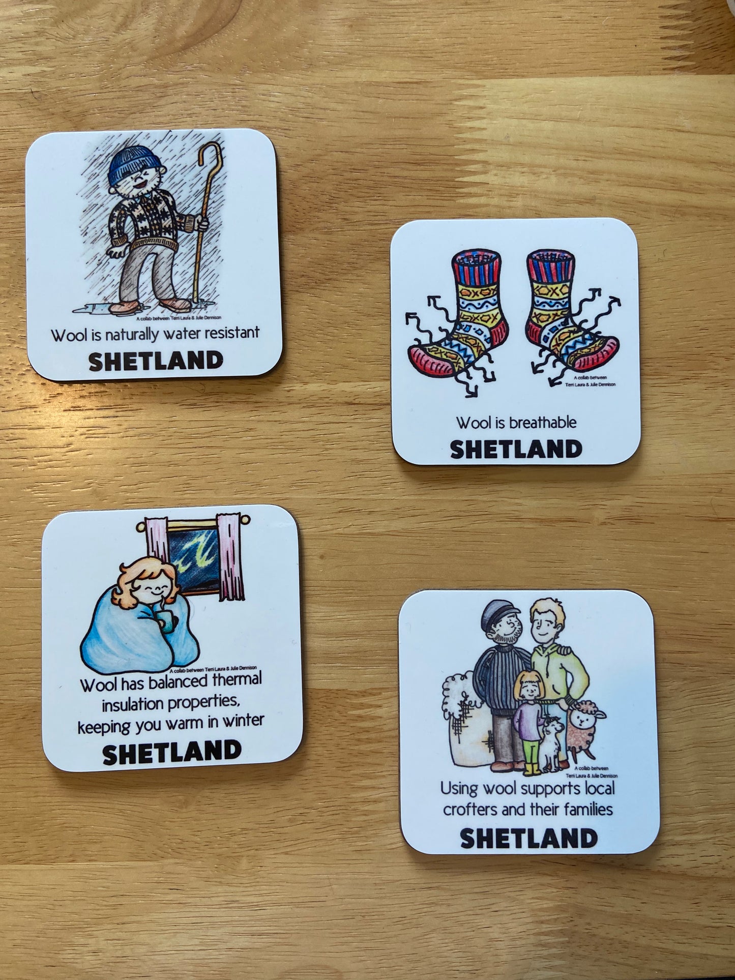 SECONDS SALE - Set of 4 Square Coasters