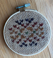 Embroidered Fair Isle Wall Hanging