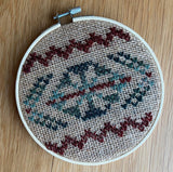 Embroidered Fair Isle Wall Hanging
