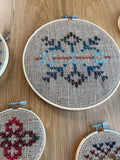 Embroidered Fair Isle Wall Hanging