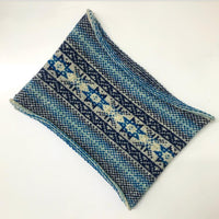 Sapphire Knitted Fair Isle Curled Cowl