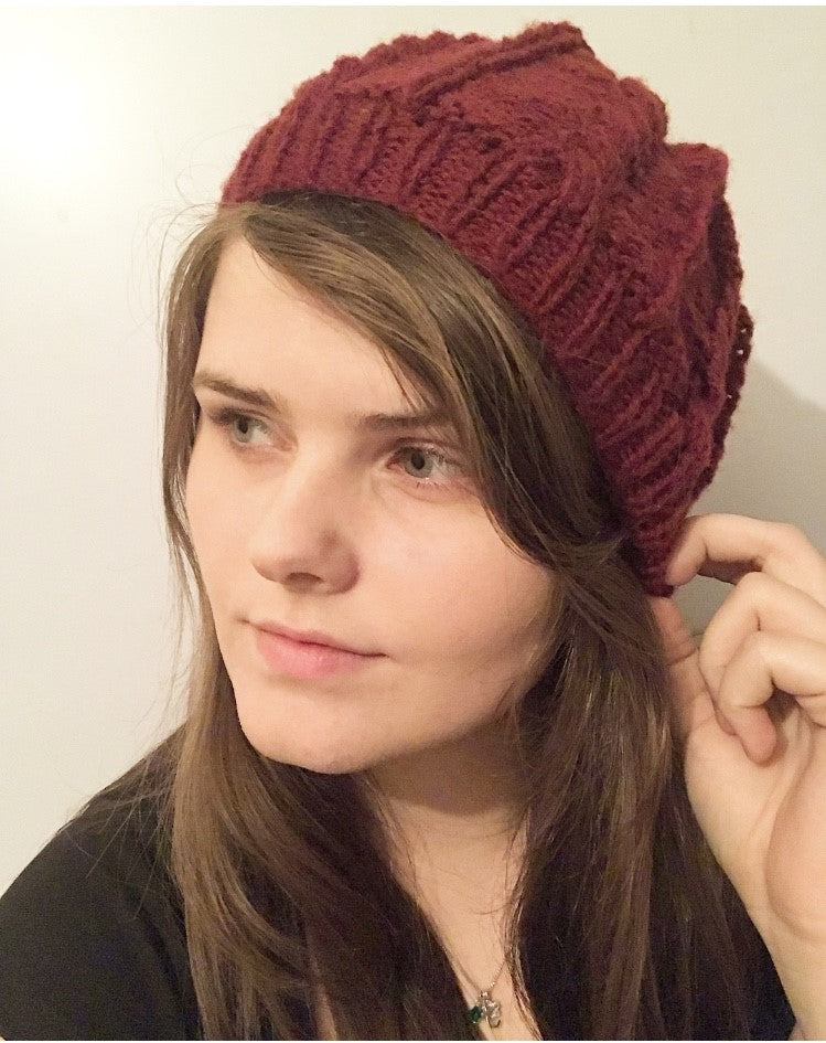Pattern for Cherry On Top Cable Beanie